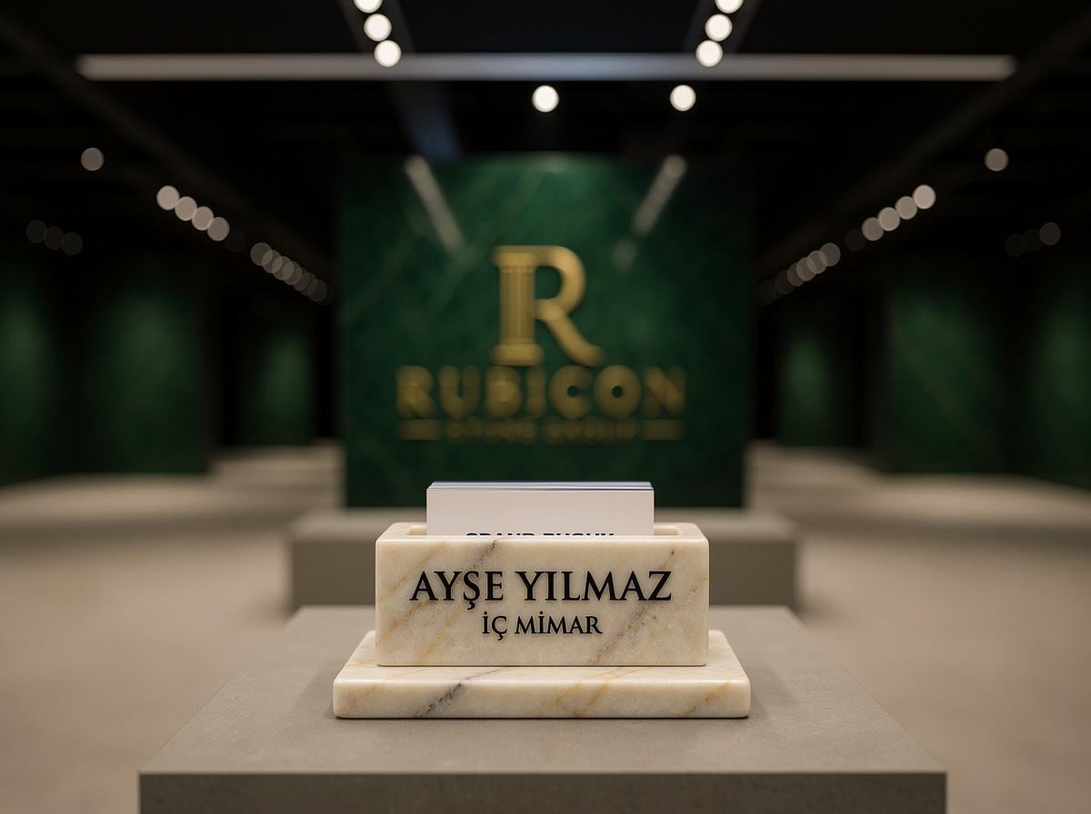 Luxury Marble Business Card Holder | Handcrafted Anatolian Stone Desk Accessory - image 2