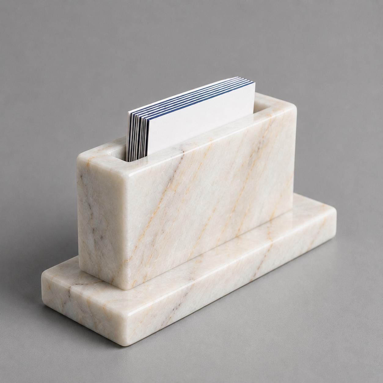 Luxury Marble Business Card Holder | Handcrafted Anatolian Stone Desk Accessory - image 5