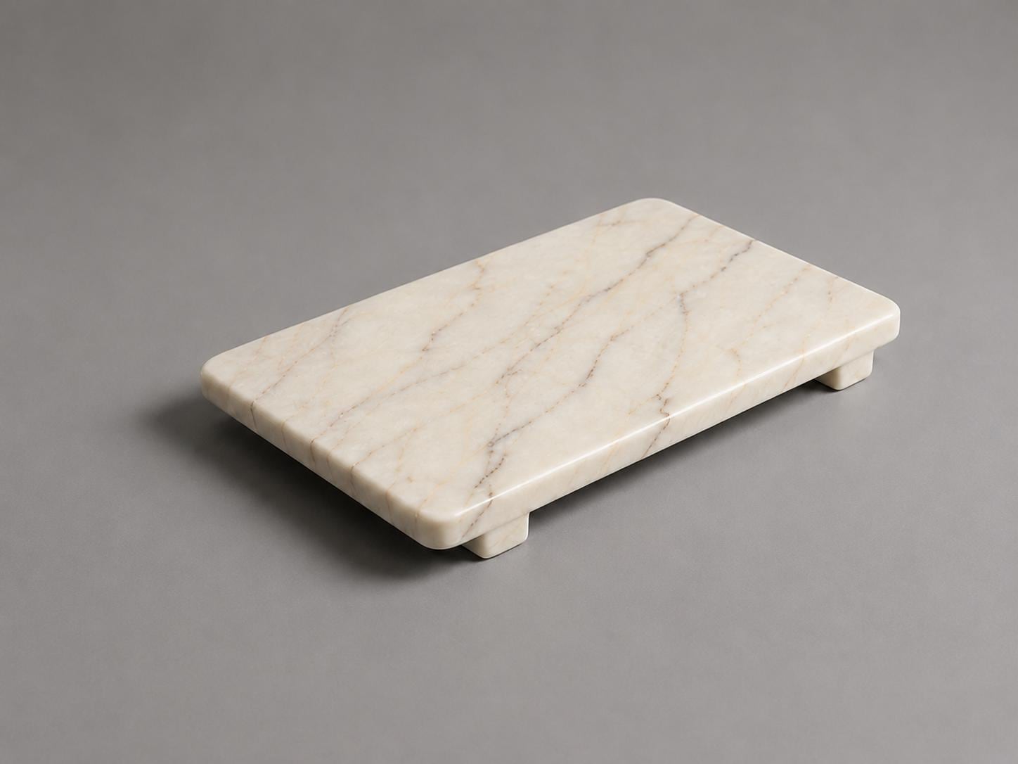 Luxury Marble Serving Tray | Anatolian Violet Stone Cheese Board with Feet - image 4