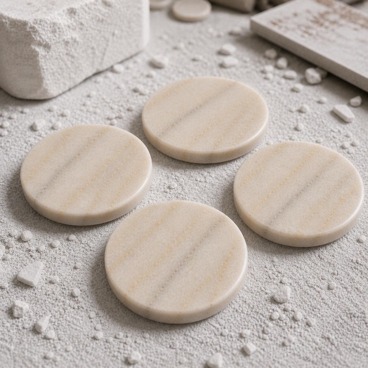 Anatolian Violet Marble Coasters | Hand-Polished Natural Stone Set (4) - image 3
