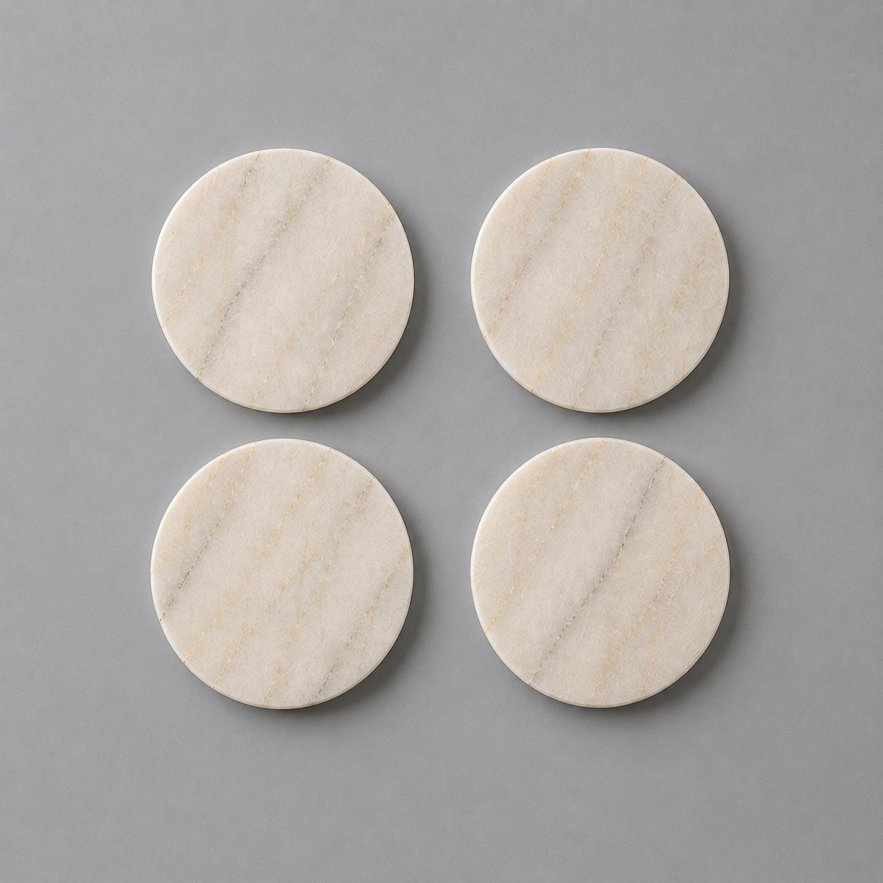 Anatolian Violet Marble Coasters | Hand-Polished Natural Stone Set (4) - image 4