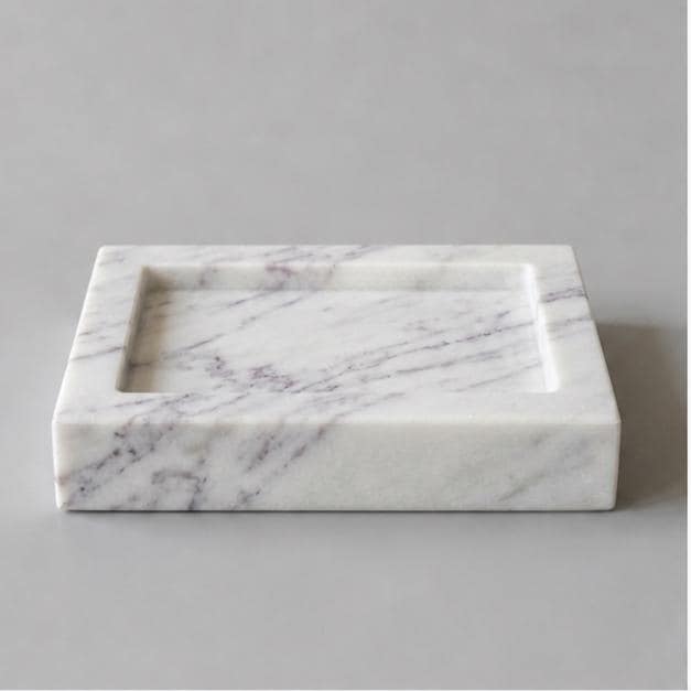 Anatolian Violet Marble Catchall Tray | Hand-Carved Jewelry Dish, Desk Organizer - image 3