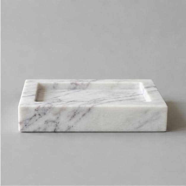 Anatolian Violet Marble Catchall Tray | Hand-Carved Jewelry Dish, Desk Organizer - image 5