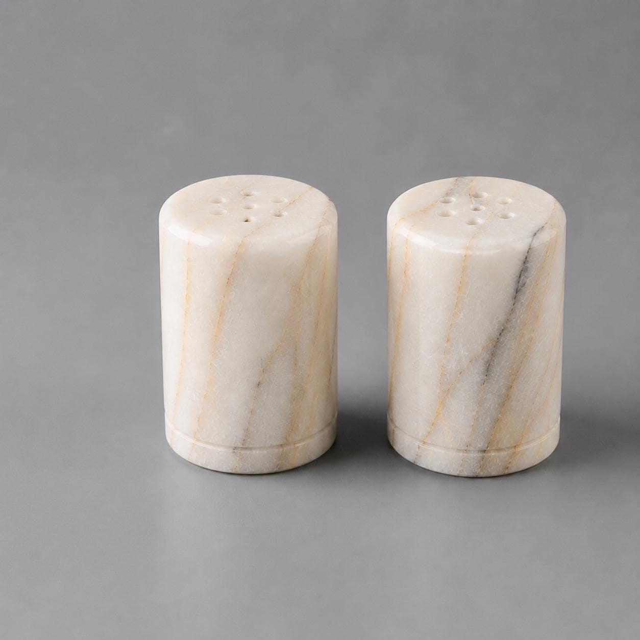 Anatolian Violet Marble Salt Pepper Shakers | Hand-Carved Spice Dispenser Set - image 5
