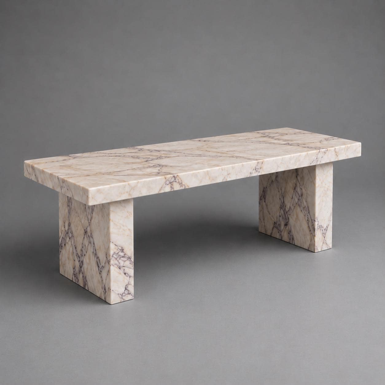 Anatolian Violet Marble Dining Table 240cm | Handcrafted Purple Vein Plinth Statement Table - image 5