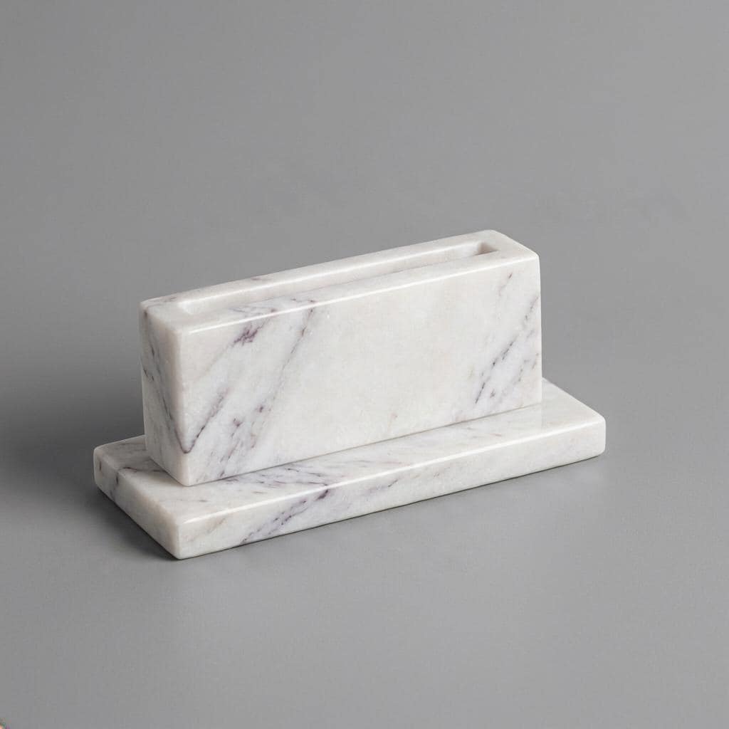 Luxury Marble Business Card Holder | Handcrafted Anatolian Stone Desk Accessory - image 6
