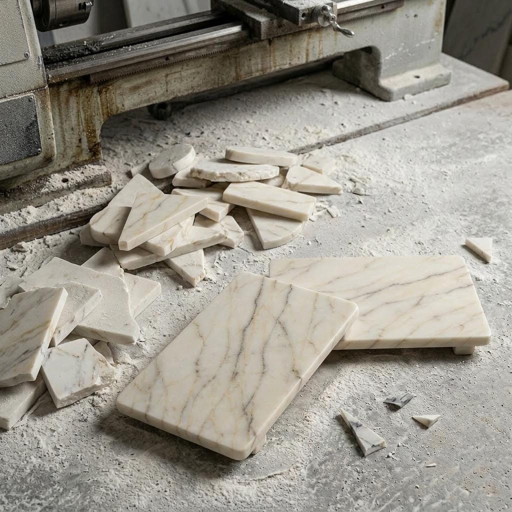 Luxury Marble Serving Tray | Anatolian Violet Stone Cheese Board with Feet - image 3
