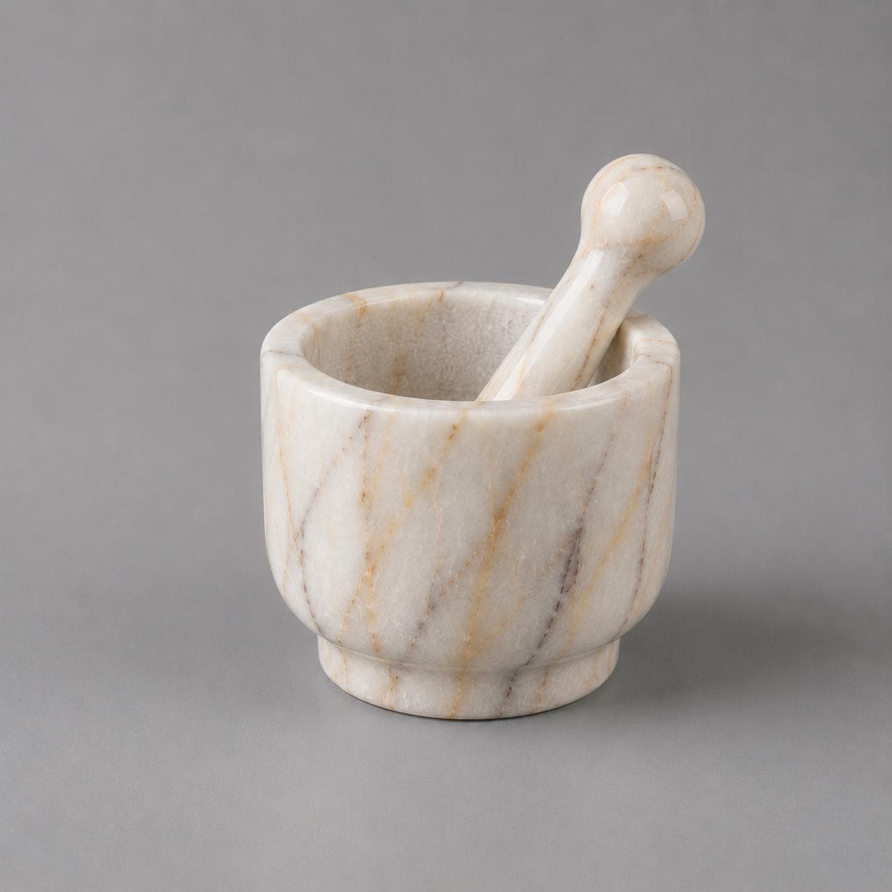 Anatolian Violet Marble Mortar Pestle | Hand-Polished Spice Grinder, Kitchen Decor - image 5