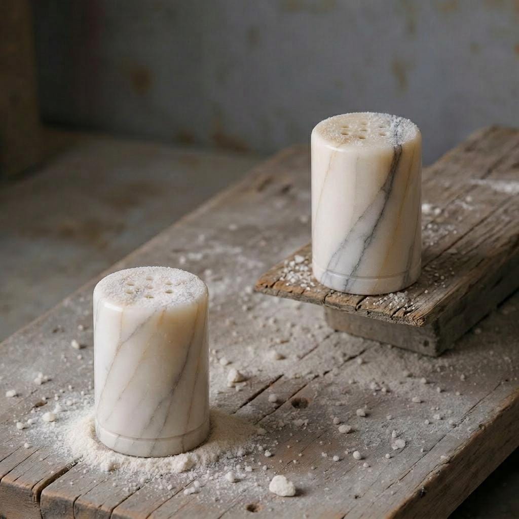 Anatolian Violet Marble Salt Pepper Shakers | Hand-Carved Spice Dispenser Set - image 4